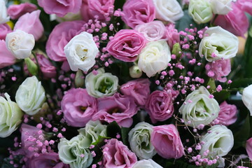 close up colorful rose bouquet.soft focus