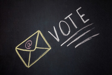 Fototapeta na wymiar Email Voting concept. Government Concept. My Voice Matters.