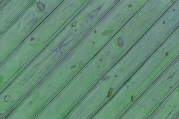 Old green boards, diagonal texture