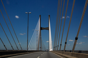 View of the Zarate Brazo Largo bridge between Entre Rios and Buenos Aires