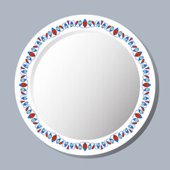 Decorative plate template. Modern circular ornament. Vector EPS 10