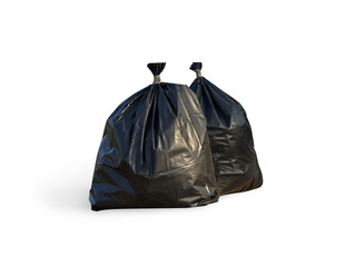 Garbage bag isolated on white background with clipping paths
