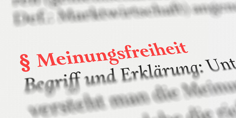 Meinungsfreiheit rechtlich erklärt mit Paragraph Zeichen