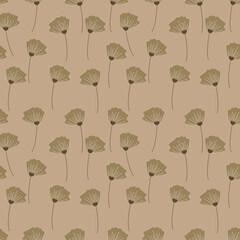 Wild flower seamless pattern.Great for textile,fabric,scrapbooking,wrapping paper,ceramic motifs.Vintage style background floral.