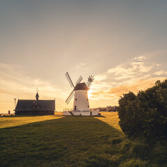 Sunset Landscape photo was taken at the Windmill on the coast at Lytham St Annes in Lancashire.