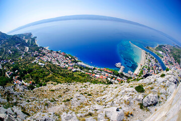 Aerial landscape of Omis Resort in Croatia, Europe