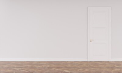 Naklejka premium Home interrior, white wall