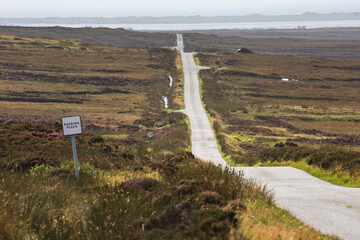 Commercial road over moorland, North Uist, Outer Hebrides