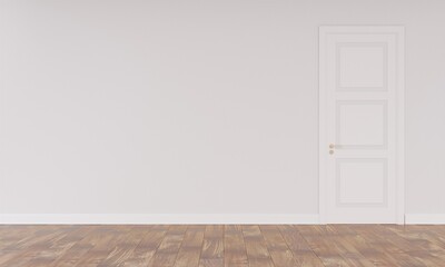 Home interrior, white wall