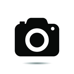 Camera icon in trendy flat style isolated on white background. Eps 10 vector illustration.
