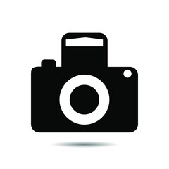 Camera icon in trendy flat style isolated on white background. Eps 10 vector illustration.