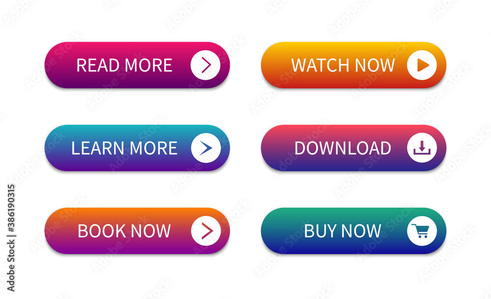 Poster modern buttons for web site. blank template of web buttons. vector