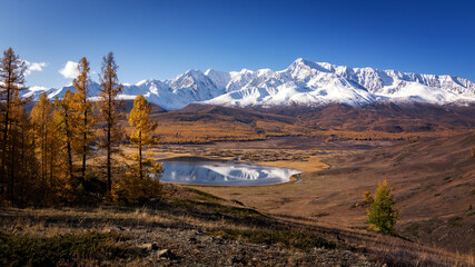 Janisol lake in autumn, Russia, Altay