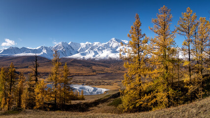 Janisol lake in autumn, Russia, Altay