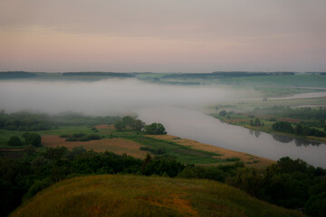 sunrise over the river