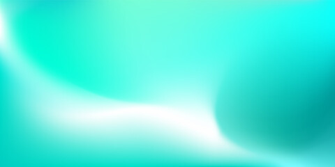 Abstract Gradient turquoise mint background. Blurred teal blue green water backdrop with sunlight. Vector illustration for your graphic design, banner, summer or aqua poster, website
