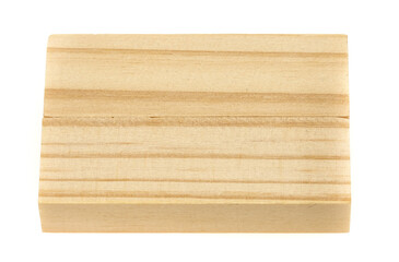 Stack wooden blocks  isolated on a white background.