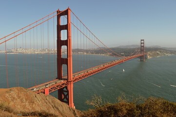 The Point Reyes National Seashore, Golden Gate Bridge and Alcatraz Island outside of San Francisco in California, USA