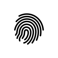 finger print icon vector design trendy