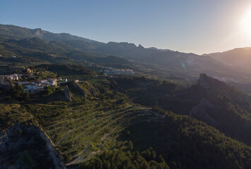 Naklejka premium Mountainous surroundings of Guadalest village. Spain