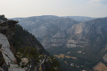 Hiking, climbing and camping in the beautiful Yosemite National Park and valley in California, USA