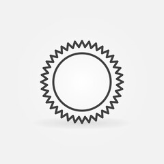 Toothed Gear vector concept icon or sign in outline style
