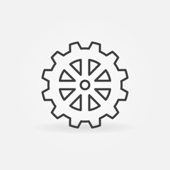 Vector Cog Wheel line vector concept icon or design element