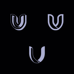 u letter logo.
