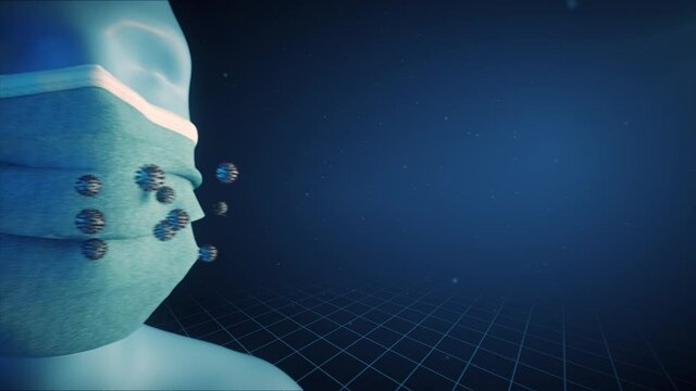 Medical concept animation showing the importance of wearing medical masks