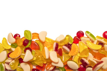 Assorted tasty gummy candies.