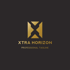 Letter XH Xtra Horizon Logo Template