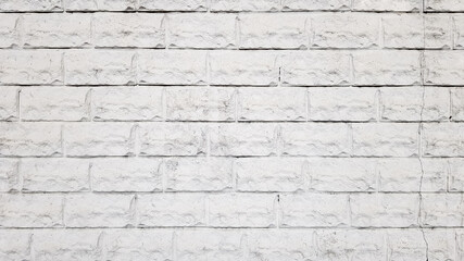 Modern white brick wall texture for background. Weathered abstract. White brick walls. Stone blocks. Horizontal architecture technologies. Wallpaper