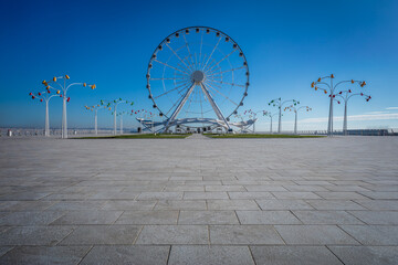 Baku Eye Ferris wheel at a sunny day