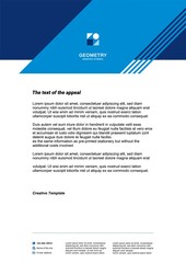 Corporate letterhead, minimalistic design, vector	
