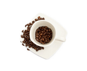 Cup of coffee isolated on white background