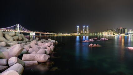 Busan with the night colors