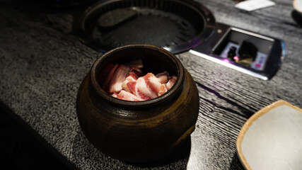Obraz na płótnie Canvas Korean Barbeque in a bowl