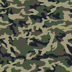Fototapeta premium Fashionable camouflage pattern, military print .Seamless illustration