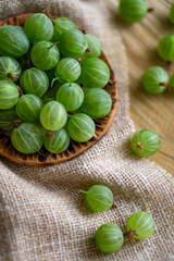 gooseberries on a table