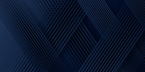 Modern dark blue business abstract presentation background with geometric diagonal lines. Vector illustration design for presentation, banner, cover, web, flyer, card, poster, game, texture, and slide
