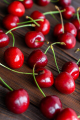 cherries on the table