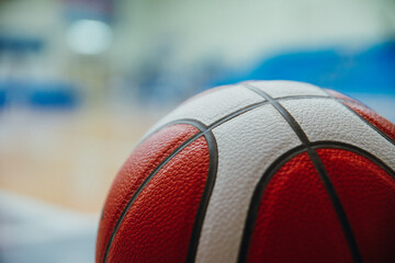 Basketball ball on the floor	