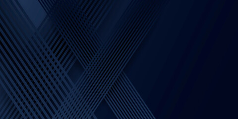 Dark blue abstract background with stripes lines