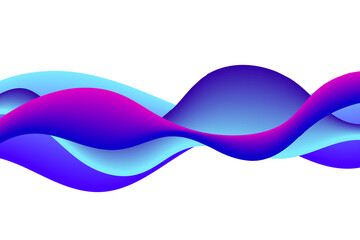 Abstract wave. Smooth blue shape. Wavy graphic design element