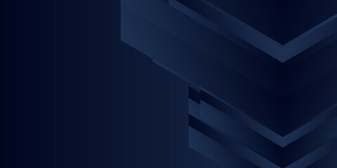 Dark blue abstract presentation background with geometric arrow shapes