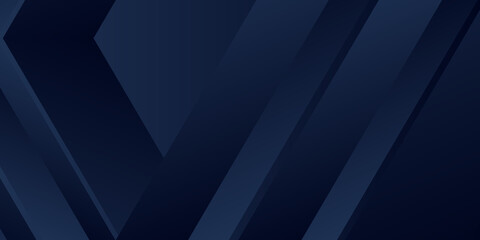 Obraz premium Modern dark blue abstract presentation background with 3D light arrow bar and triangle shape
