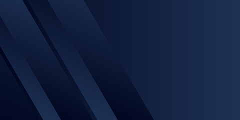 Modern dark blue abstract presentation background with 3D light arrow bar and triangle shape