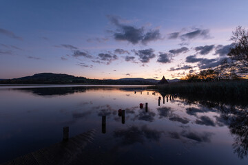 Llangorse Lake, Brecon Beacons at Sunset 