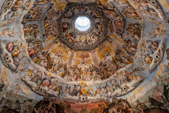 The ceiling of the Santa Maria del Fiore cathedral in Florence