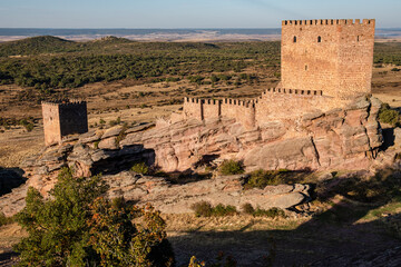 Fototapeta premium Zafra castle, 12th century, Campillo de Dueñas, Guadalajara, Spain